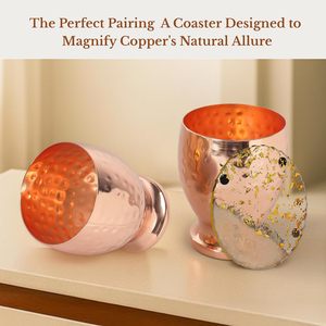 Pure Copper Cups Set of 2 10 OZ Handmade Hammered <b>Tumbler</b> for Drinking Mug Kitchen Accessories CampaSolace Design Ideal for Home - Product Image 5