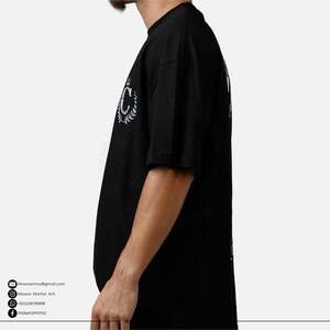 เสื้อยืดโอเวอร์ไซส์แขนสั้นผ้าฝ้าย 100% ล้างสีแบบวินเทจ พิมพ์ลายโลโก้แบบ DTG ทรงบ็อกซี่ ใส่ได้ทั้งชายและหญิง เป็นมิตรต่อสิ่งแวดล้อม ระบายอากาศได้ดี - Product Image 2