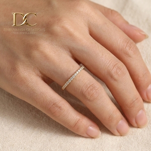 Nouvelle bague artisanale en or jaune massif 14 carats avec diamant de laboratoire taille brillant certifié IGI, bijoux pour femmes pour toutes les occasions - Product Image 5