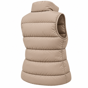 Custom <b>Women</b> Puffer <b>Vest</b> Sleeveless Winter Jacket Padded Bodywarmer Stand Collar Solid Color Custom <b>Womens</b> Puffer Waistcoat - Product Image 6