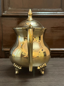 Elegant Brass Decorative <b>Kettle</b> Classic Vintage Style Teapot Handmade Metal Tea Pot Home Decor Accent Occasional Tea Serving - Product Image 2