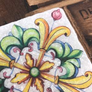 Sous-verres en marbre majolique italien, élégants et faits à la main, pour la décoration de la maison - Product Image 3