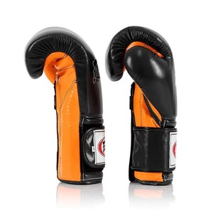 Custom Black & Orange Fairtex Boxing <b>Gloves</b> 100% Genuine Leather Fairtex Strap Boxing <b>Gloves</b> For Boxing Fight Training & Gym - Product Image 4