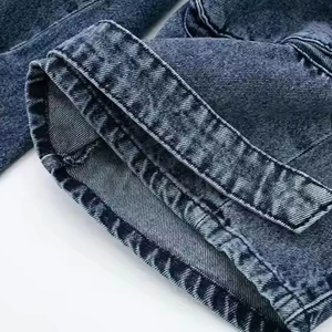 Vaqueros Anchos Estilo Urbano, Corte Holgado, Material Denim Lavado, Moda Vanguardista, Ropa Urbana, Vaqueros Streetwear con Marca Personalizada - Product Image 5