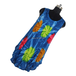 Robe de plage décontractée tie-dye bohème pour femme, collection été 2026, idéale pour les occasions festives, vente en gros, également disponible pour filles. - Product Image 1