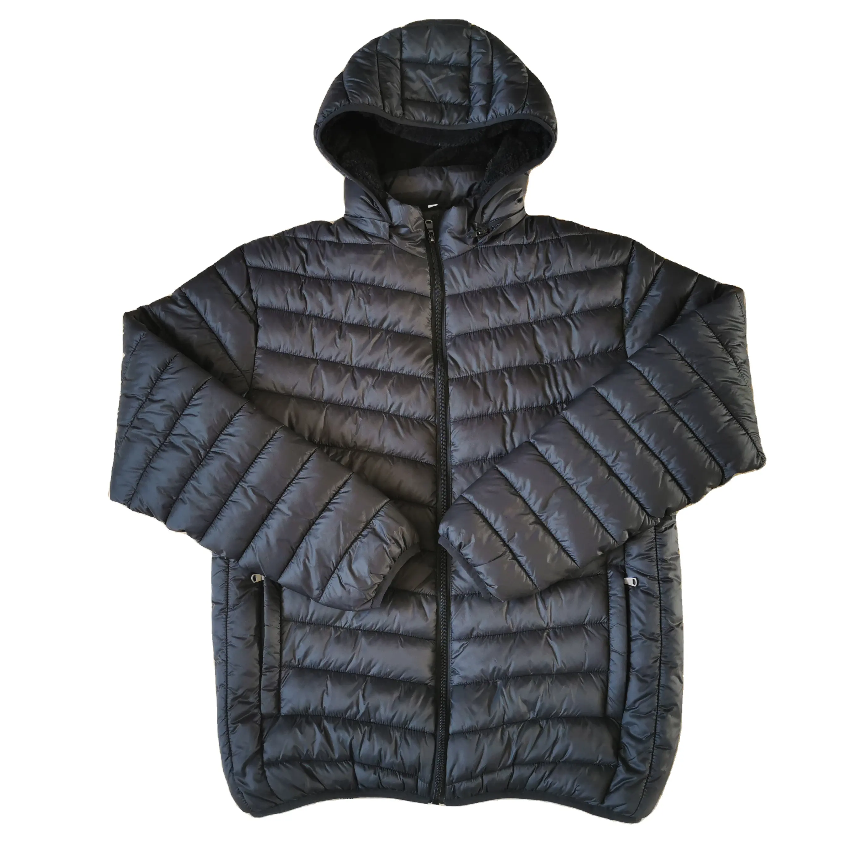 Oemファクトリーカスタム取り外し可能フード付きジャケット男性用フグジャケットウィンターパディングジャケット