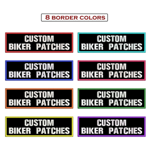 Custom <b>Name</b> Embroidered Patch Rectangle Iron-On Sew-On Biker Patches With Text Phone Number For Cloth Decoration - Product Image 2