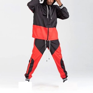 High Quality Customizable Zippered <b>Windbreaker</b> Set Mens Jogger Tracksuit in Plus Size for Summer - Product Image 1