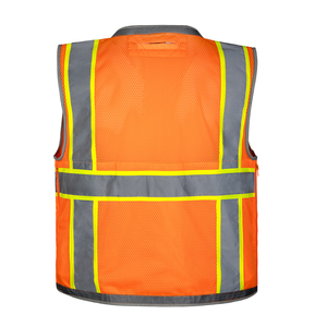 Gilet de sécurité haute visibilité ANSI Classe 2 avec bandes réfléchissantes et flash LED pour la sécurité, lot de 10 pièces pour la construction et la circulation - Product Image 6