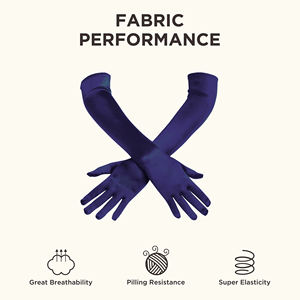 Gants longs en satin de polyester durable, texture soyeuse et lisse, pour événements formels, soirées, opéras, mariages et galas - Product Image 4