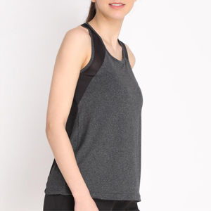 Camiseta sin mangas cómoda y elástica para mujer, de poliéster/algodón, personalizada, de secado rápido, transpirable, para gimnasio, yoga, fitness y ropa deportiva. - Product Image 6