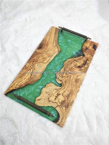 Resin Wood Serving Tray for Serving <b>Fruits</b> New Wood Tray Latest Food Tray for Serving Food from India - Product Image 2