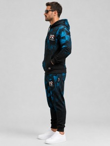 Oferta Caliente al por Mayor: Chándal de Hombre con Capucha, Estampado Personalizado, 100% Algodón, Bicolor, Cómodo, Estilo Urbano, Alta Calidad, 2 Piezas - Product Image 3