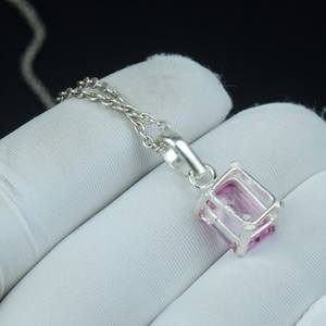 Pendentif en forme de larme en kunzite rose parfaite, collier de luxe en argent sterling 925, cadeau pour maman, bijoux - Product Image 4
