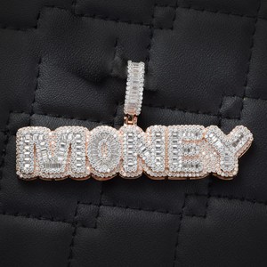 Pendentif en argent 925 plaqué or pour homme et femme, serti de diamants Moissanite, bijoux de mode Hip Hop de haute qualité - Product Image 1