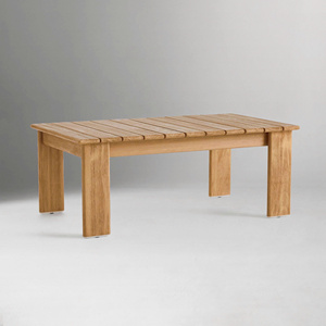 Modern Teak <b>Wood</b> <b>Outdoor</b> Coffee <b>Table</b> Weather Resistant Garden Patio Furniture - Product Image 1