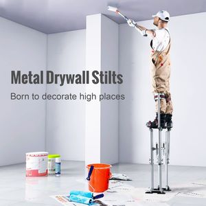 Adjustable 36FT-50FT <b>Aluminum</b> Drywall Stilts with Protective Knee Pads Durable Non-Slip <b>Work</b> <b>Platforms</b> - Product Image 2