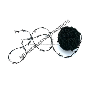 Premium 2mm Black Handmade Leather <b>Barbed</b> <b>Wire</b> Cord Twisted Cowhide Cord for Jewelry Making <b>Bracelet</b> Necklace Craft Supply - Product Image 5