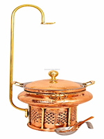 Service à bière en cuivre indien, chauffant, de luxe, pour Restaurant, café, hôtels, fêtes, clubs, carburant, alcool, Rose, or