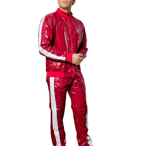Soft Fabric Men Sublimation Tracksuit Breathable Collar <b>Zipper</b> <b>Jacket</b> & Pants Sets Men Unisex Durable Men Sublimation Tracksuits - Product Image 1
