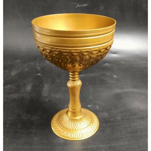 Nouvelle Arrivée - Gobelet en Laiton Fait Main, Design Classique Rond Embossé, Coupe à Vin pour Mariage et Usage Décoratif - Product Image 6