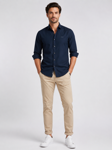 Pantalones Chinos de Lona para Hombre en Beige, Negro, Azul Marino, Verde Oliva, Gris y Blanco, Transpirables, de Secado Rápido, Casuales - Product Image 4