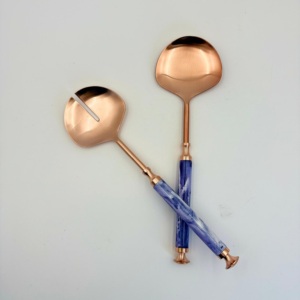 New Arrival Hight Quality <b>Salad</b> <b>Server</b> Set Stainless Steel <b>Salad</b> <b>Server</b> With Elegant Resin Hand Crafted Handles - Product Image 3