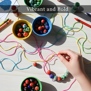 EXCEL EXPORTS Cuentas de Vidrio Multicolor para Bisutería, 12×18mm |   Cuentas Decorativas para Pulseras, Pendientes, Suministros para Manualidades |   Cadena de 8 Pulgadas - Product Image 3