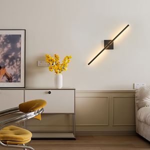 Paquete de 2 Lámparas de Pared LED Modernas de 28 Pulgadas, Apliques de Pared Minimalistas con Acabado Negro Mate para Interiores, para Sala de Estar, Dormitorio, Pasillo - Product Image 2