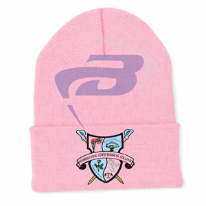 Bonnet d'hiver en tricot Gamma Phi Delta Sorority, rose et bleu clair, broderie 3D, bonnet d'hiver en tricot de qualité supérieure - Product Image 3