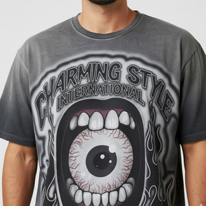 Pantalones Cortos Deportivos Casuales de Verano para Hombre, de Alta Calidad, 230g, Algodón, Estilo Oversize, Estampado Vintage de Estrellas, 100% Algodón Tejido - Product Image 4