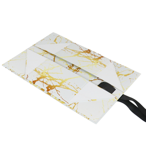 Boxit.pk Personalized Marble Design Magnetic Folding <b>Gift</b> <b>Box</b> with Matt Lamination & Sponge Lining Luxury Cardboard Packaging - Product Image 4