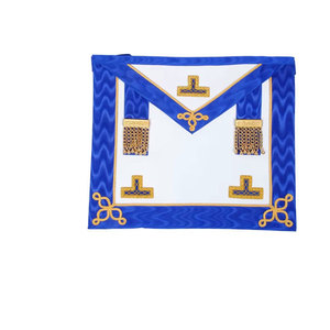 Tabliers de cérémonie maçonniques brodés faits main en cuir, ajustables avec épingle de sûreté, lavables, personnalisables, haute qualité - Product Image 1