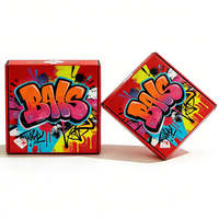 Boîte cadeau portable en carton ondulé style graffiti, recyclable, avec pelliculage mat, logo imprimé personnalisé, boîte en papier artistique colorée
