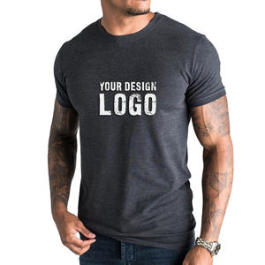 T-shirt décontracté pour homme en coton 100% avec logo personnalisé bleu, manches courtes, respirant, écologique, séchage rapide, streetwear d'été - Product Image 2