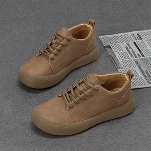 Chaussures de sport tendance pour hommes, en cuir véritable, décontractées, pour la marche, le skateboard, polyvalentes, tenis masculino, baskets - Product Image 2