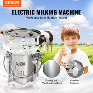 Mungitrice automatica elettrica portatile per sottovuoto a impulsi 6L secchio 304 in acciaio inox per uso alimentare tubi per tazze in Silicone mungitrice - Product Image 2
