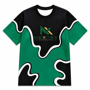 T-shirt de sport personnalisé en gros avec logo, motif ondulé, maillot de sport - Product Image 5
