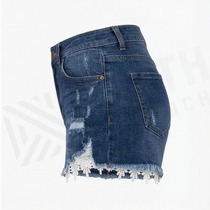 Shorts en jean décontractés pour femmes, tendance streetwear, couleur personnalisable, design confortable - Product Image 3