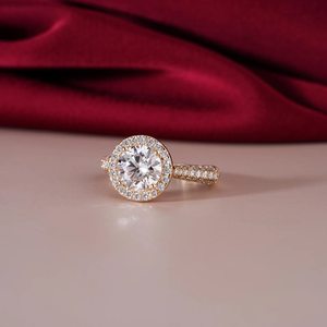 Anillo de Compromiso de Moissanita de 2ct con Halo de Diamantes, Anillo Nupcial de Rodio, Anillo de Boda de Plata Certificado IGI, Regalo para Fiesta o Aniversario - Product Image 4