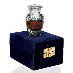 Traditional Inspired Aluminum <b>Keepsake</b> Funeral Urn <b>Memorial</b> Ash Container Crafted With Refined Finish And Smooth Surface - Product Image 3