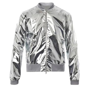 Blouson Bomber Métallique Argenté et Doré Brillant – Vêtement d'extérieur Tendance – Fabricant de Tenues Scéniques Haut de Gamme - Product Image 2