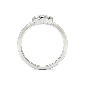 Flower Diamond <b>Ring</b> in <b>925</b> Sterling <b>Silver</b> Women's Engagement Band Romantic Style Prong Setting Round Brilliant Cut - Product Image 6