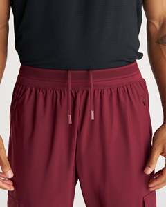Pantalones Cargo Jogger para Hombre, Cintura Elástica, Múltiples Bolsillos, Secado Rápido, Estilo Casual Otoñal, Rojo - Product Image 4