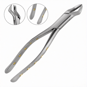 Pinzas de Extracción Dental # Herramienta de Extracción Quirúrgica Manual Ergonómica de Acero Inoxidable 88R Upper 1st 2nd Molars Gold Python Grip - Product Image 6