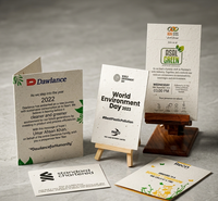 Tarjetas de Invitación de Boda de Papel Sembrable Personalizadas al por Mayor, Papel Plantable Ecológico