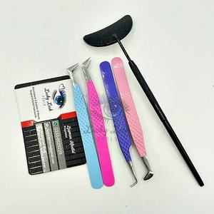 Pince à cils en acier inoxydable de marque privée 90 degrés botte courte Volume russe pince à cils durable de couleur différente - Product Image 4