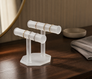 Organizador de Anillos Moderno de Acrílico Transparente Personalizable, Elegante Exhibidor de Joyería con Estantes de Plástico Fáciles de Usar - Product Image 6