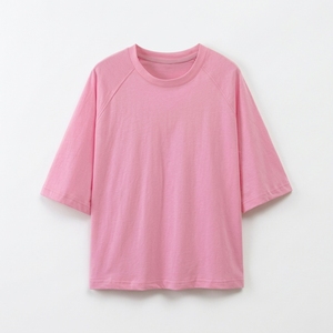 Camisetas de punto de poliéster transpirables, ecológicas, de secado rápido, con cuello redondo, holgadas y de color liso para mujer al por mayor - Ropa deportiva informal - Product Image 1