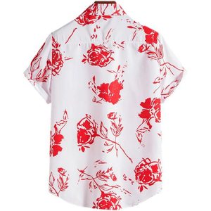 ชุดเสื้อเชิ้ตแขนสั้นและกางเกงขาสั้นผ้าเทอร์รี่สำหรับผู้ชาย สวมใส่สบายๆ ในฤดูใบไม้ผลิ สีขาว แห้งเร็ว - Product Image 2